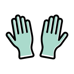 Obraz premium Two light-blue open hands reaching up on black background