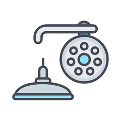 Surgical lights illustration for operation room, modern style