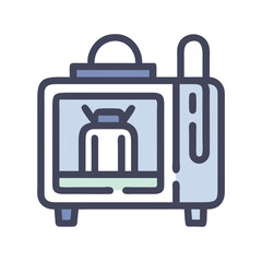 3D printer icon with product for manufacturing process