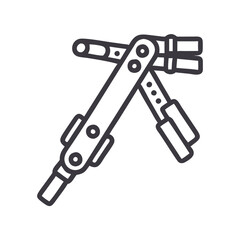 Multi-Tool Outline Icon Vector Illustration Isolated