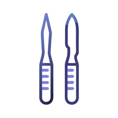 Two Medical Scalpels for Surgical Use on Black