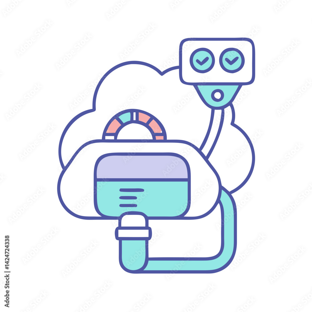 Poster secure cloud computing system with validation checks illustration
