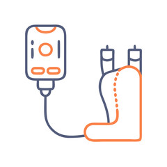 Neuromuscular stimulator illustration for therapy and rehabilitation purposes