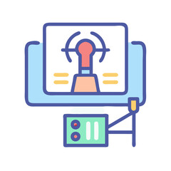 Medical imaging equipment, diagnostic machine, healthcare illustration icon