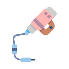 Clip-On Lavalier Microphone with Cable Vector on Black