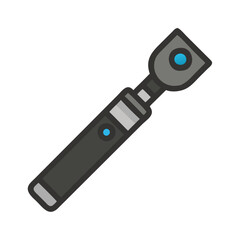 Electric Toothbrush Icon - Grey and Blue Minimalist Design