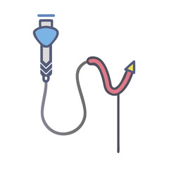 IV Infusion Pump Isolated Icon on Black Background