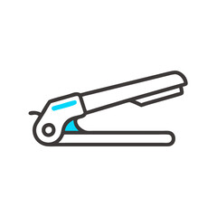 Minimalist Black and Gray Stapler with Blue Accents