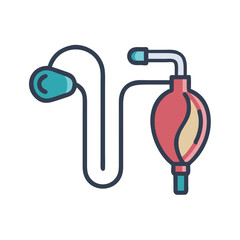 Vintage bulb suction pump for medical purposes icon