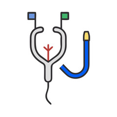 Modern Stethoscope Icon for Medical and Healthcare Concepts