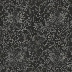Obraz premium seamless floral pattern, seamless damask wallpaper, seamless damask pattern