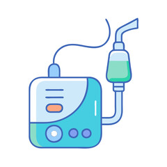Medical Nebulizer Machine for Respiratory Problems Illustration