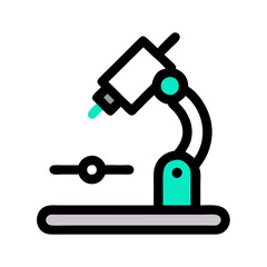 Abstract science laboratory setup on black background illustration