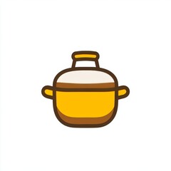 Obraz premium The Slow Cooker Features a Stylish Appearance with Steam Rising in Brightly Colored Hues