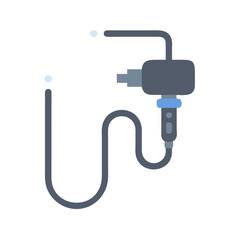 Vector icon of endoscope medical device equipment tool