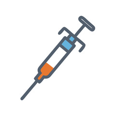 Syringe vector icon on a black background flat