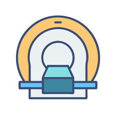 MRI scanner illustration for diagnostic medical imaging