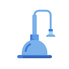 Light Blue Desk Lamp Isolated on Black Background