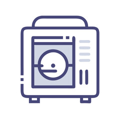 Vintage Tube Amplifier Illustration on Black Background