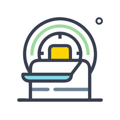 Modern MRI Scanner Illustration for Medical and Health