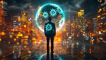 Global pandemic crisis.  Businessman facing future challenges - Powered by Adobe