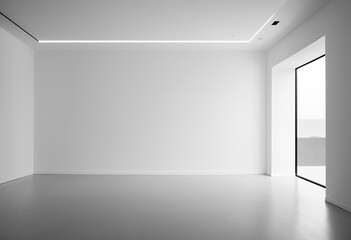 A black and white photo of a living room with a couch.