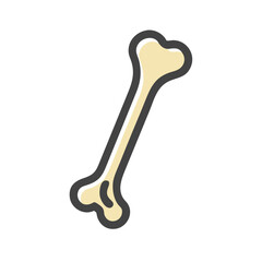 Dog Bone Cartoon Style Vector Illustration Isolated