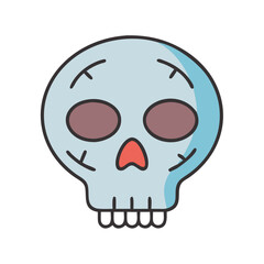 Cartoon Skull Image for Halloween, Day of Dead