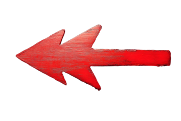 red arrow up line hand drawn