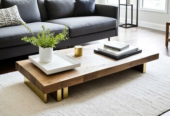A living room with a white couch and a television.