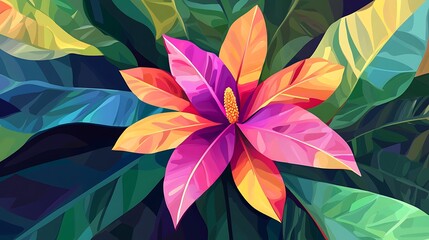 Vibrant Tropical Flower Bloom.