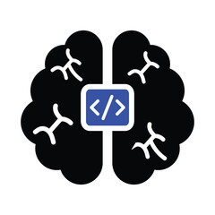 Brain Code Icon