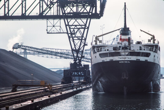 Great Lakes Ship Tarantau Unloading at Sault St. Marie