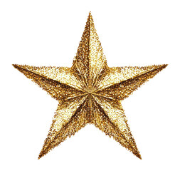 PNG Gold glitter star art illustration five-pointed.