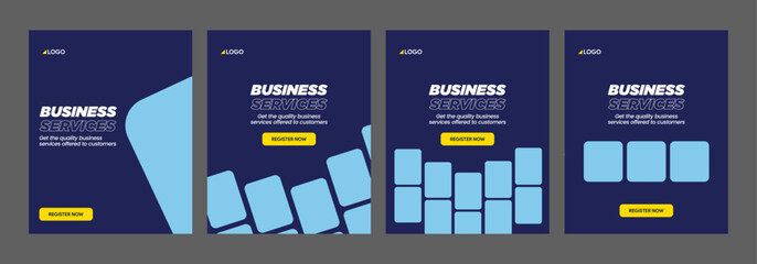 instagram portfolio creative business post template social media news photoblog gallery agency poster web design store shop shipping product shopping flat minimal design vector illustration templates