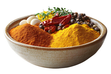 Various Spices and Herbs in a Bowl