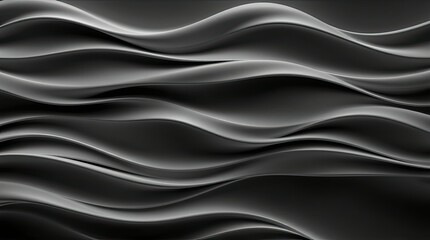 Fototapeta premium Smooth flowing lines in shades of black and gray create a captivating abstract design that evokes a sense of movement and depth in artwork