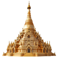 Golden Myanmar Pagoda Majestic Architecture Stunning Temple,
