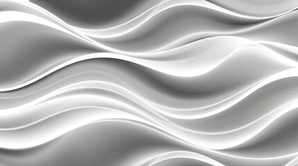Obraz premium Soft undulating waves in shades of white and gray create a minimalist and elegant texture ideal for modern design applications and artistic projects