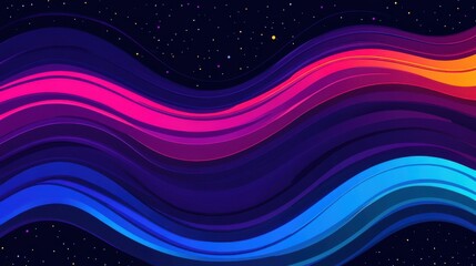 A vibrant sinspired abstract design featuring colorful lines and textures, blending retro aesthetics with modern flair.