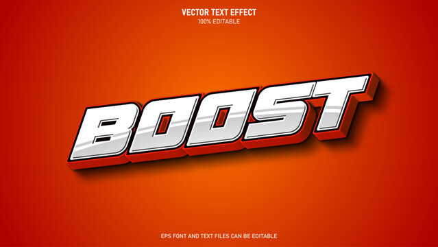 Boost 3d text editable text effect