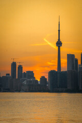 Fototapeta premium toronto skyline at sunset