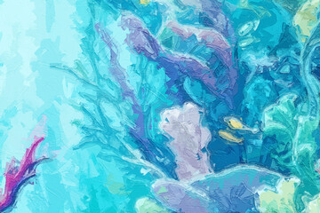 Various oil paintings, flowers, birds, roses, peonies, and beautiful ocean worlds