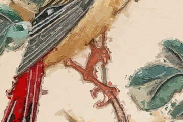 Various oil paintings, flowers, birds, roses, peonies, and beautiful ocean worlds