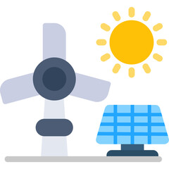 Renewable Energy Flat Icon