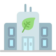Green Building Flat Icon