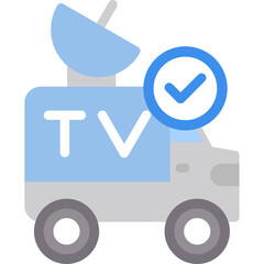 Media Van Flat Icon