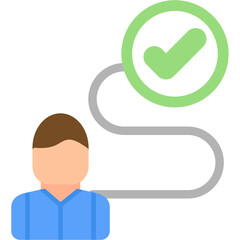 Success Ladder Flat Icon