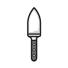 Fototapeta premium Putty knife minimalist design featuring a sleek single line icon for crafting and repair projects