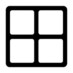 Restore window icon reflecting minimalistic design principles for user interface applications
